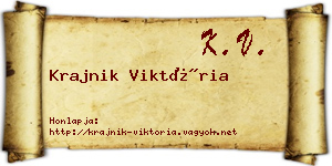 Krajnik Viktória névjegykártya